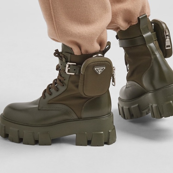 Prada Monolith leather and Re-Nylon boots with pouch (pouch included) - Picture 5 of 6